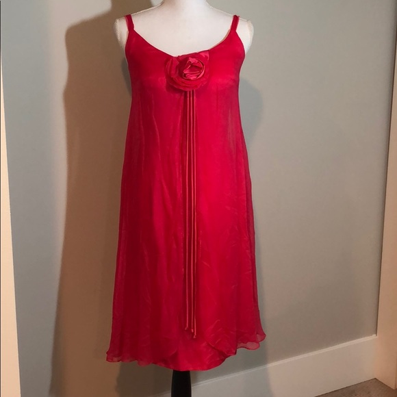 Vintage Dresses & Skirts - 1960s rosette vintage dress bright pink